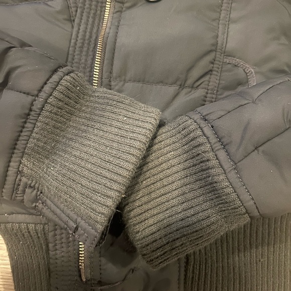 Abercrombie Fitch Jacket Girls Large Blue Full Zip Hooded Fleece Down * - Picture 4 of 5